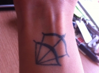 Double Bow and Arrow on my wrist Double Bow and Arrow on my wrist