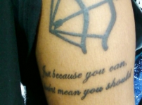 Acheron saying tatted on Isaiah Acheron saying tatted on Isaiah