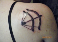 Terri's First Tattoo! I now have my own Dark-Hunter mark!