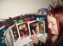 Me with my Dark Hunter collection, well not all the rest are safely tucked away in my book shelf!! Sherrilyn for life!!