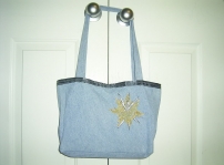 Ash themed tote bag for carrying books. Handmade by Crystal A.